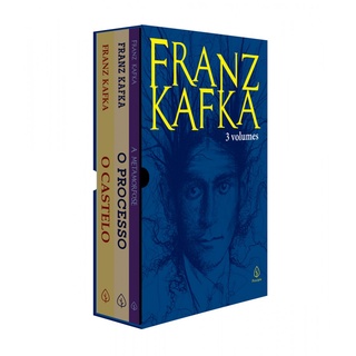 Box Franz Kafka com 3 livros, bloco de anotações e marcador