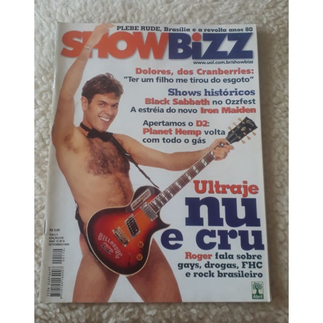 Revista Show Bizz Ultraje a Rigor Ed. 170 Ano 15 Número 9 Setembro/ 1999