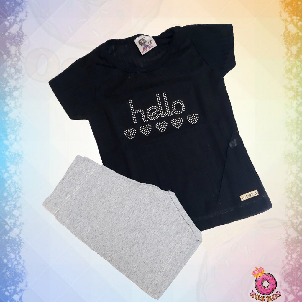 Conjunto Infantil Feminino Menina - Verão - Blusa e Short Infantil Tamanho 2