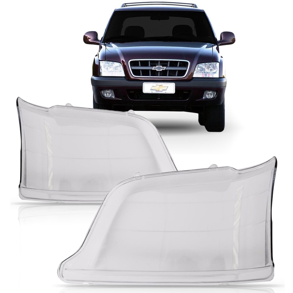 Lente Farol S10 2001 2002 2003 2004 2005 2006 2007 2008 2009 em Oferta na Shopee