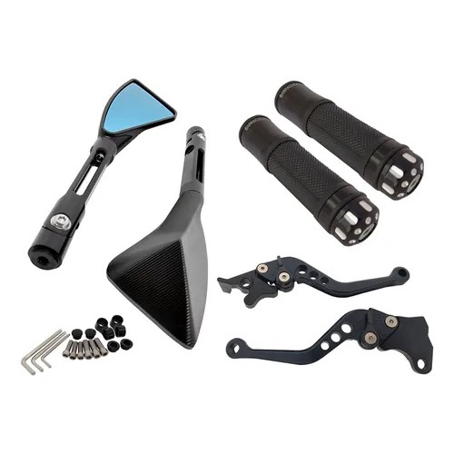 Kit Retrovisor Manopla Peso Curto Titan Fan 125/150/160 Disco