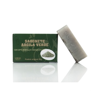 Sabonete em Barra Argila Verde Skincare Facial Limpeza do Rosto Clareia Manchas Seca Espinhas 90gr em Oferta na Shopee