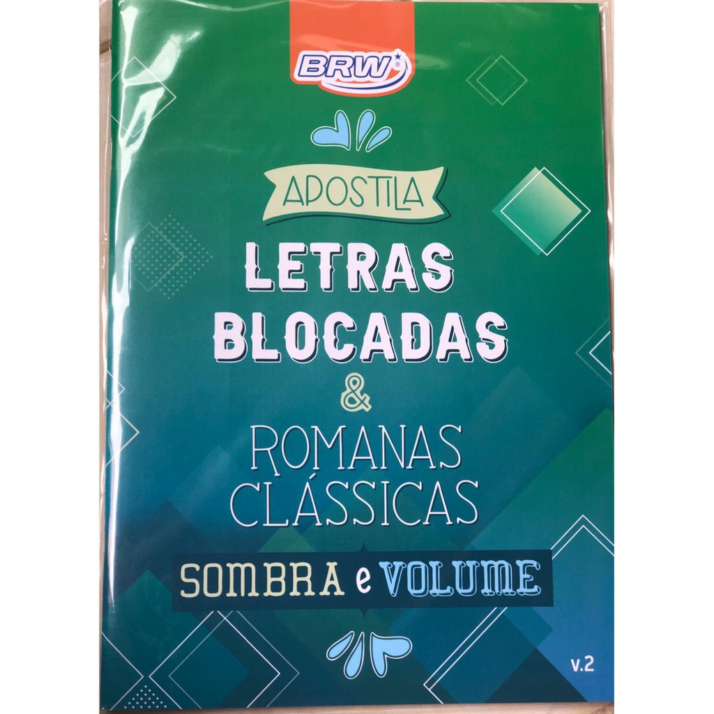 APOSTILA DE LETRAS BLOCADAS E ROMANAS CLASSICAS BRW em Oferta na Shopee
