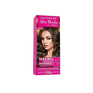Tintura de Cabelo Alfaparf Alta Moda 6.17 Loiro Escuro Mate Profunda 150g.