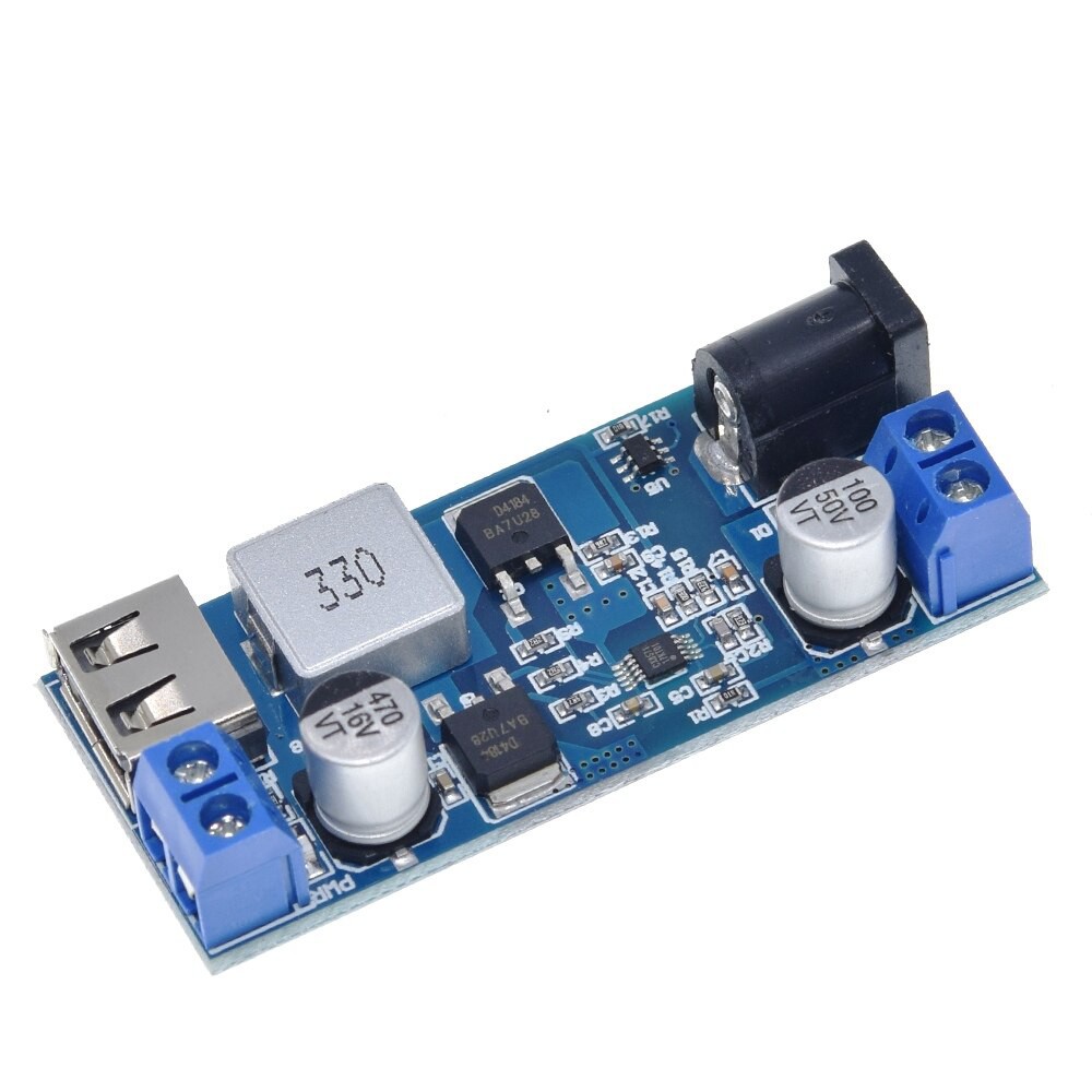 LM2596S DC-24V/12V Para 5V 5A Step down Fonte De Alimentação Buck Converter Ajustável USB-Módulo De Carregamento Telefone