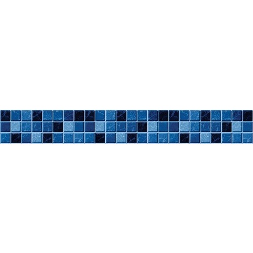 Border Faixa Decorativa Pastilha Azul Autocolante