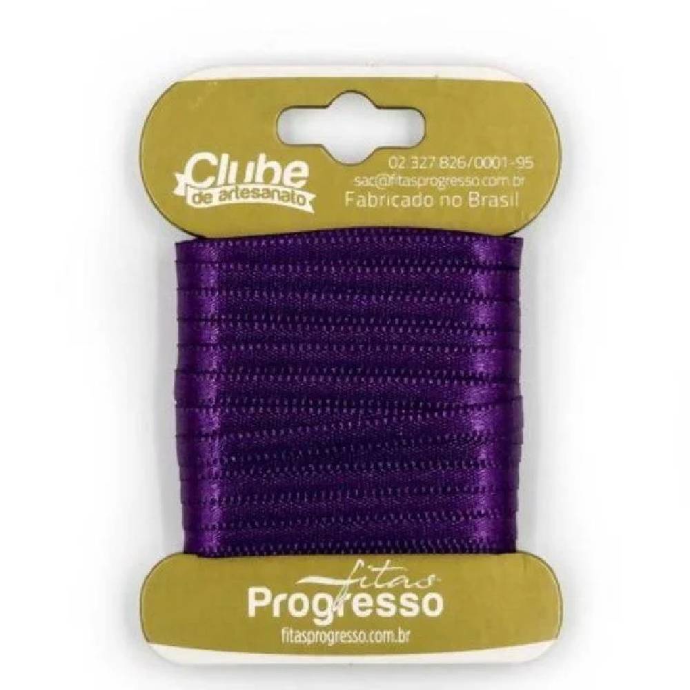 Fita em Cetim - Violeta - 10mx4mm - 1un - Progresso - Rizzo - Stationery