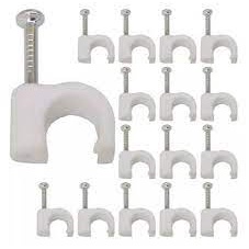 Kit 100 fixa fio rg6 aço Miguelao cabo coaxial