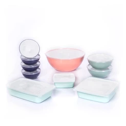 Conjunto de Tigelas de Plástico com Tampa Plasútil 10 Peças
