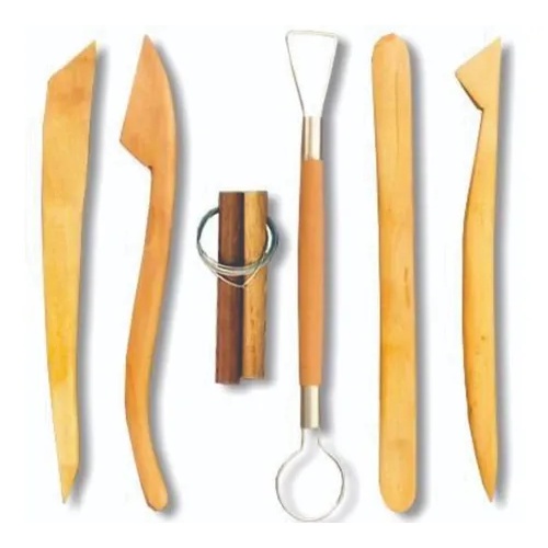 Kit 6 Ferramentas Estecas Plastilina Clay Argila Escultura