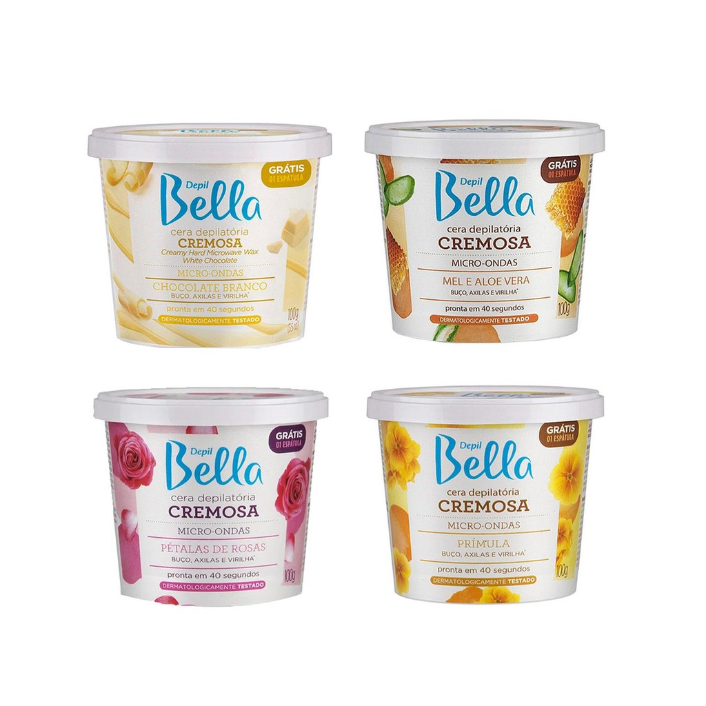 Depil Bella Cera Depilatória Cremosa Microondas 100g Depilação Escolha a Sua