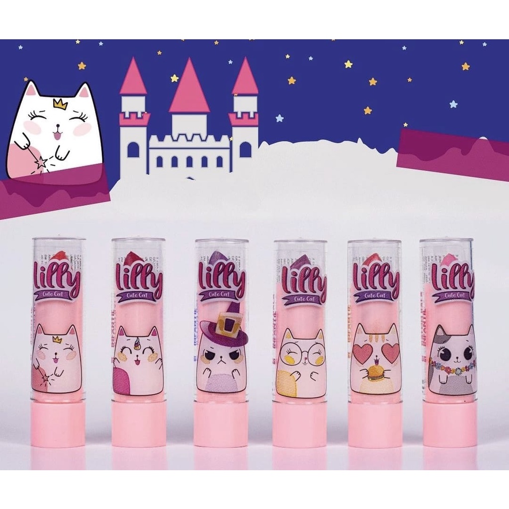 Batom Infantil  Lilly Cute Cat em Oferta na Shopee