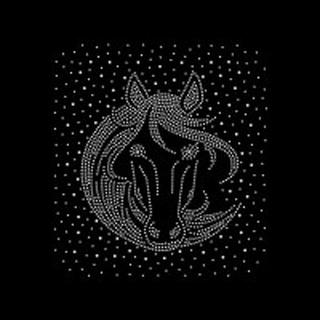 Cavalho Brilhante - Ref.4064 - strass aplique