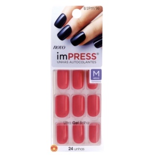 Unhas auto adesivas impress Kiss new york em Oferta na Shopee