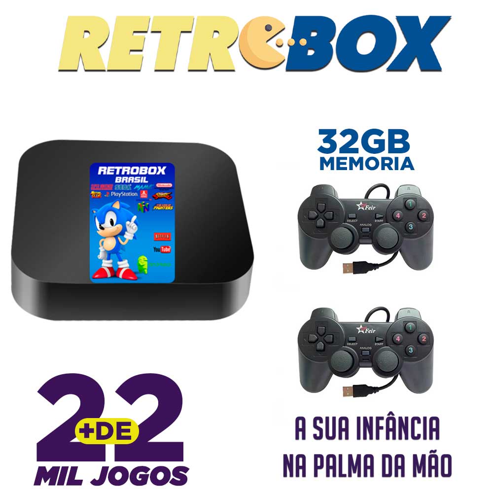 Retrô Box Fliperama Arcade Super Mario (Mais de 20.000 Jogos)PlayStation  1/Nintendo/Super Nintendo - Início