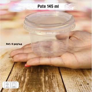10 pote PP multiuso com tampa Galvanotek g307 / 145ml doces ou salgado freezer e microondas em Oferta na Shopee