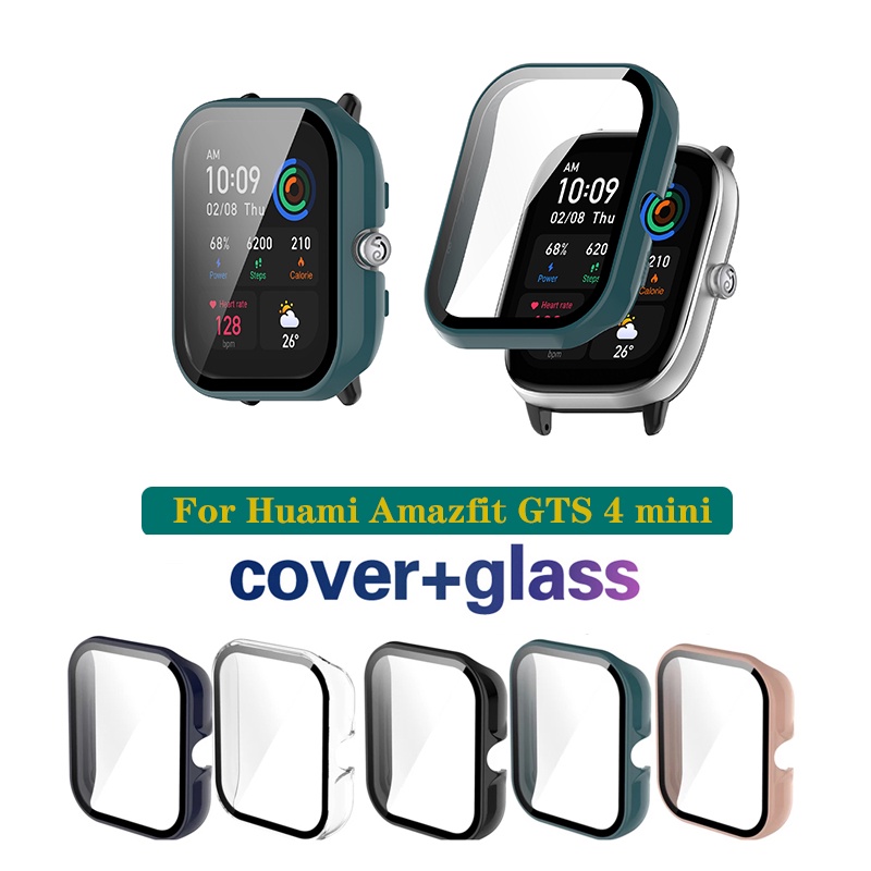Rígida Capa Protetora De Tela De Vidro Temperado Capinha Para Huami Amazfit GTS 4 mini Smart Watch