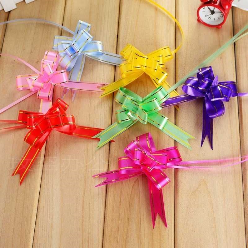 Kit 100 Laços Mágico Fácil Fita com Filete Dourado Top Lacinho para Presente Prático Decoração12mm/18mm/30mm em Oferta na Shopee