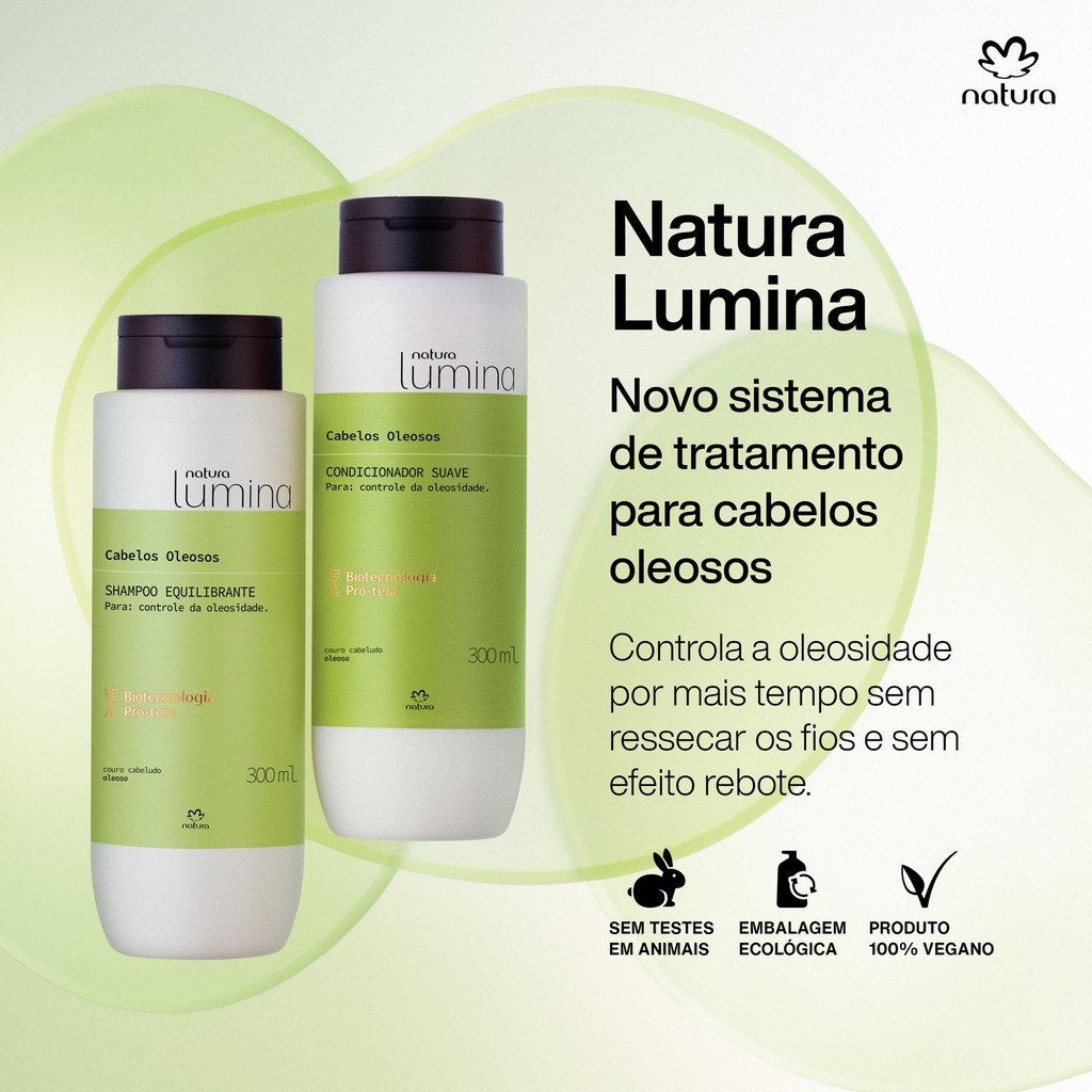 Natura Lumina Cabelos Oleosos Shampoo Condicionador | Shopee Brasil