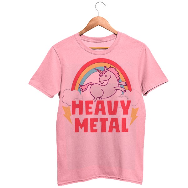 Camiseta Algodao Engraçada Divertida Heavy Metal Rock Unicornio Musica Nervous