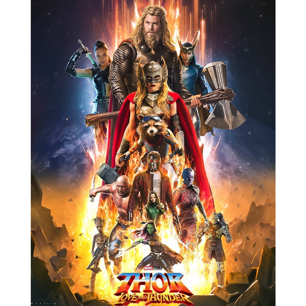 Poster Thor - Thor Amor e Trovão - Poster Filme Thor - thor love and thunder