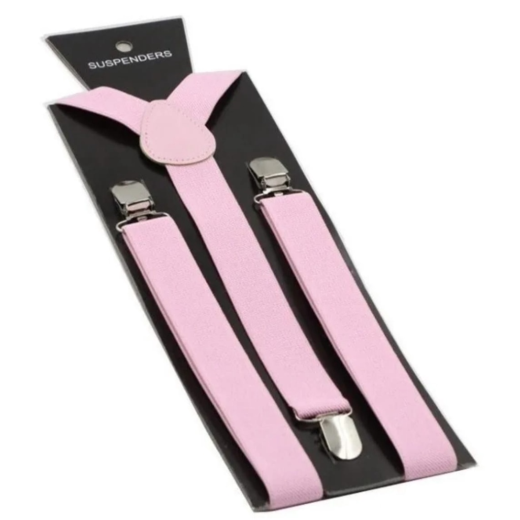 Rosa Bebe Suspensório Feminino Adulto Ajustavel