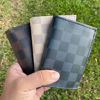 Carteira xadrez masculina porta-cartão CNH documentos em geral.