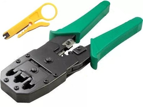 Alicate De Crimpar Rj45 Rj11 Rj12 + Decapador Cabo Rede