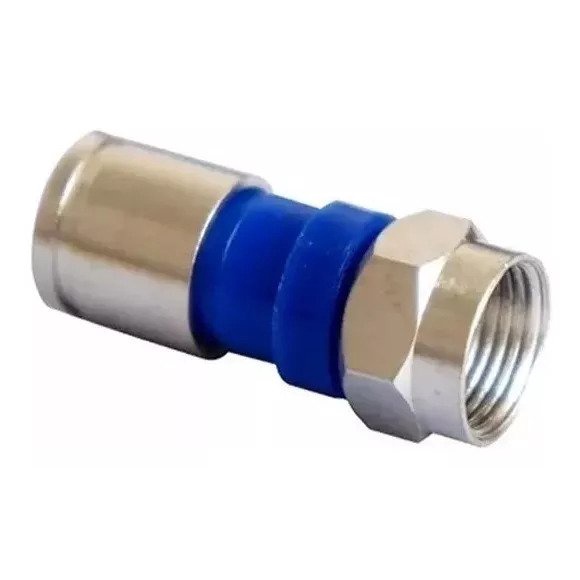 Kit C/ 30 - Conector F Rg6 De Compressão Blindado