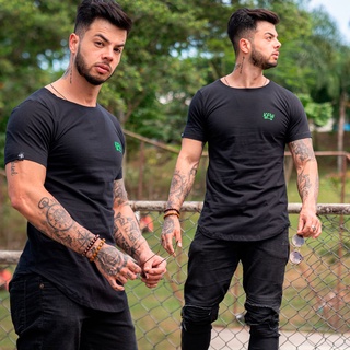 Camiseta Longline Camiseta Swag Oversized Long Kfw Varias Cores