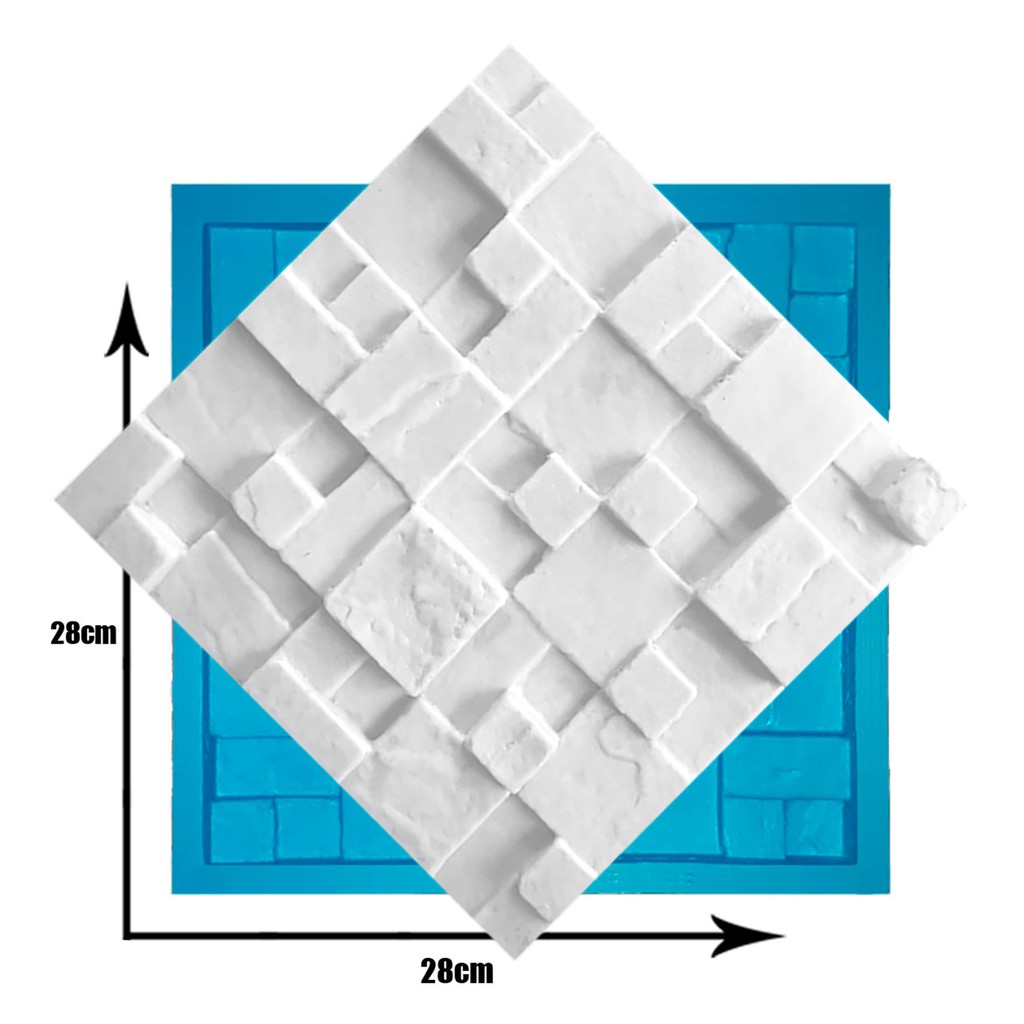 Molde Silicone Para Placas De Gesso 3d - São Tomé 28x28
