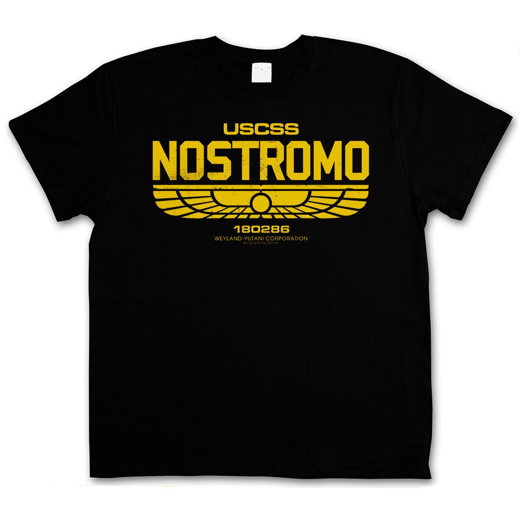 USCSS Nostromo Patch T-Shirt Uomo Alien Prometheus Weyland SciFi
