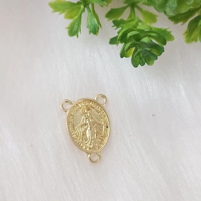 10 Entremeio Nossa Senhora das Graças Dourado - Entremeio para Montagem de Terço Católica em Oferta na Shopee