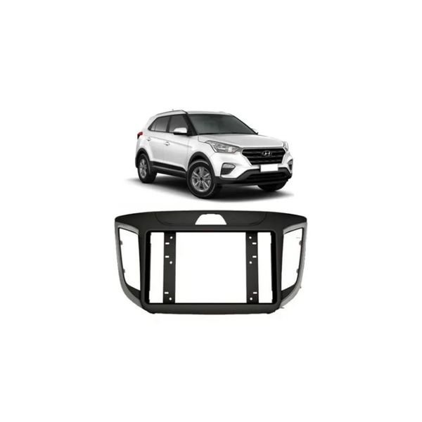 Moldura Tela 8" e 9" Pioneer Hyundai Creta Black Piano Friso Original