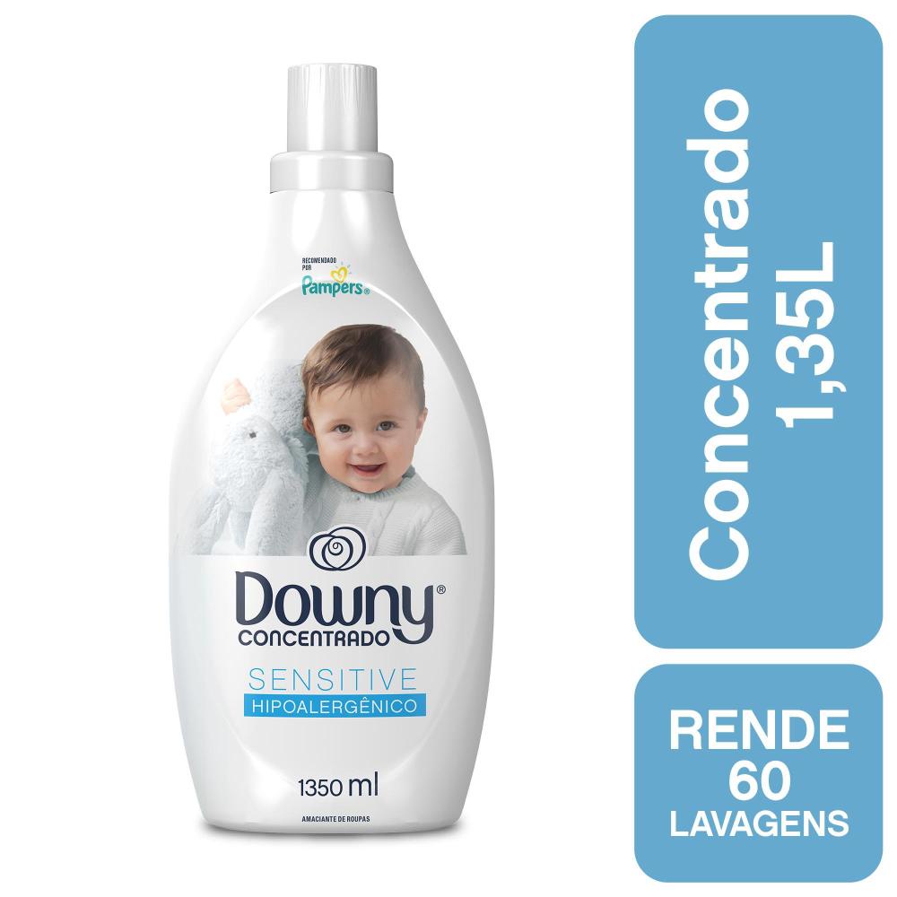 Amaciante Downy Concentrado Sensitive Hipoalergênico para Roupa de Bebê 1,35L em Oferta na Shopee