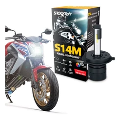 Lâmpada Led Moto H4 6000k 3600lm 32w Nano S14 Shocklight