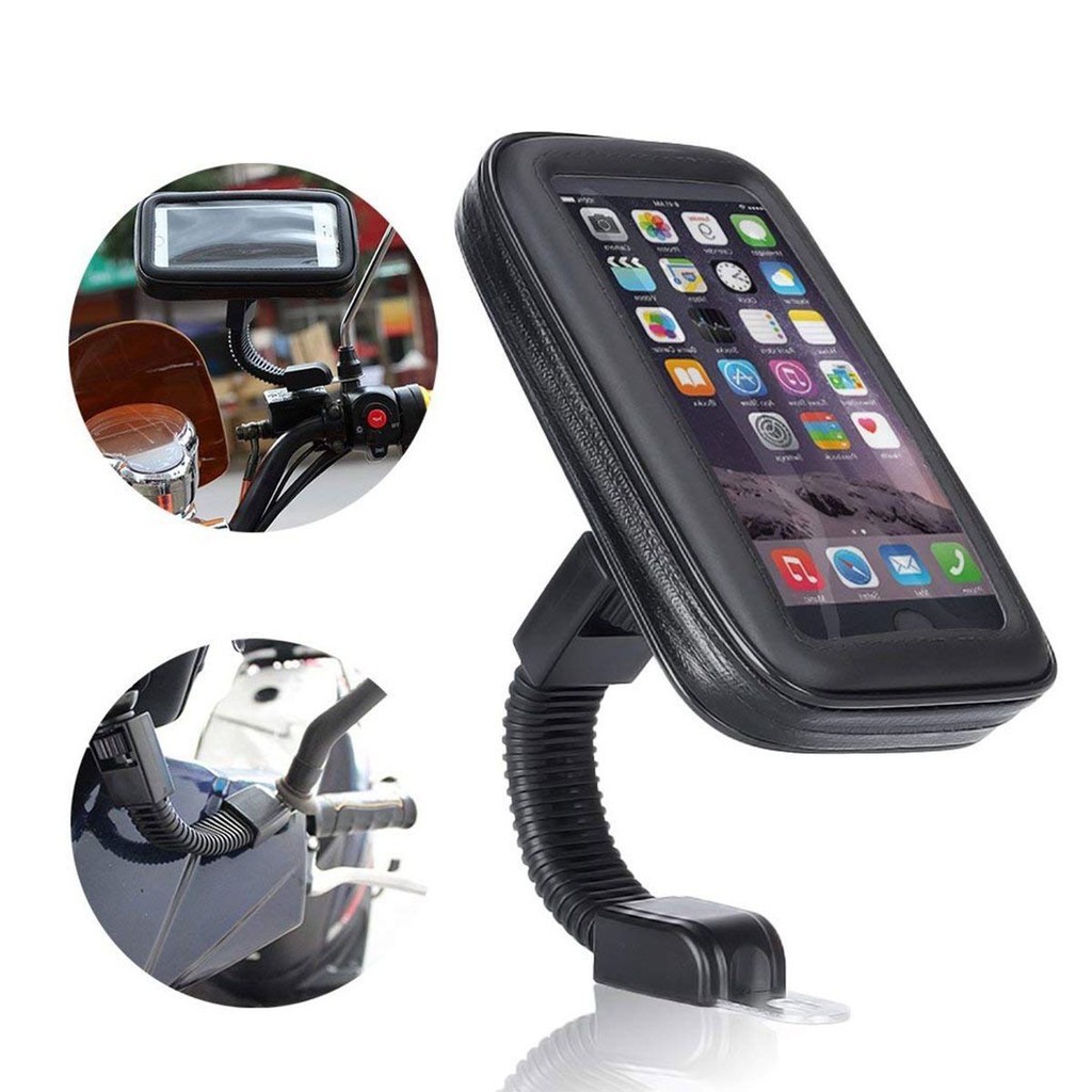 Suporte de GUIDAO para Celular e GPS de tamanho 6.3" para Bicicleta e Moto Case Impermeável com Fechamento em Zíper em Oferta na Shopee