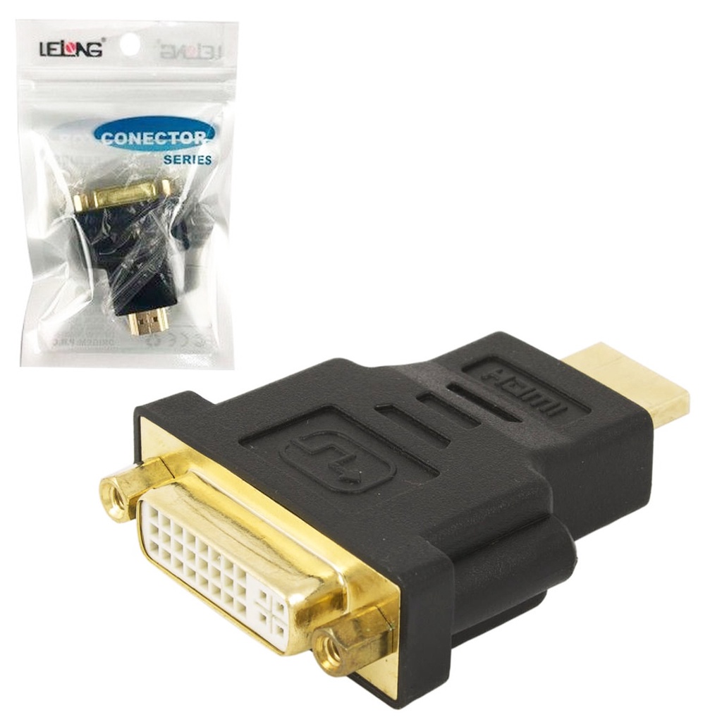 Adaptador Hdmi Macho X Dvi-d Fêmea 24+5 Conectores Banhados