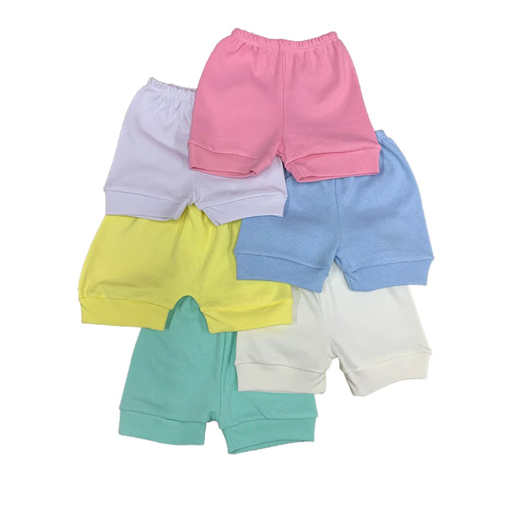 Kit 4 Shorts Tapa Fralda Para Bebês Suedine Liso 100% Algodão Barato