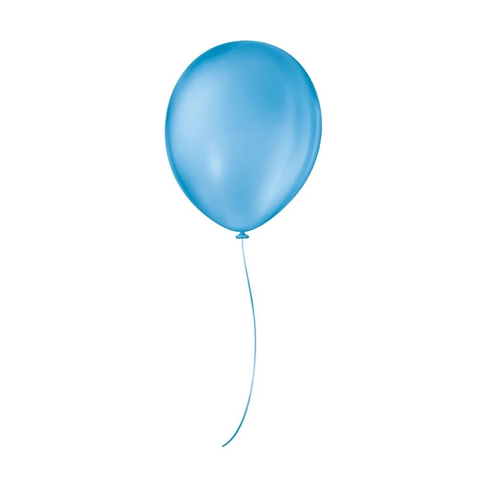 Balão de Festa Liso - 5" 12cm - Azul Turquesa - 50 unidades - Balões São Roque - Home & Living