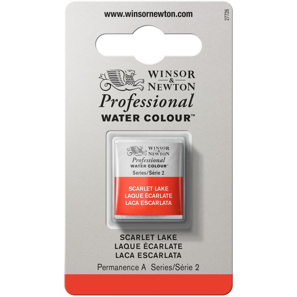 Tinta Aquarela Winsor & Newton Profissional Pastilha S2 603 Scarlet Lake