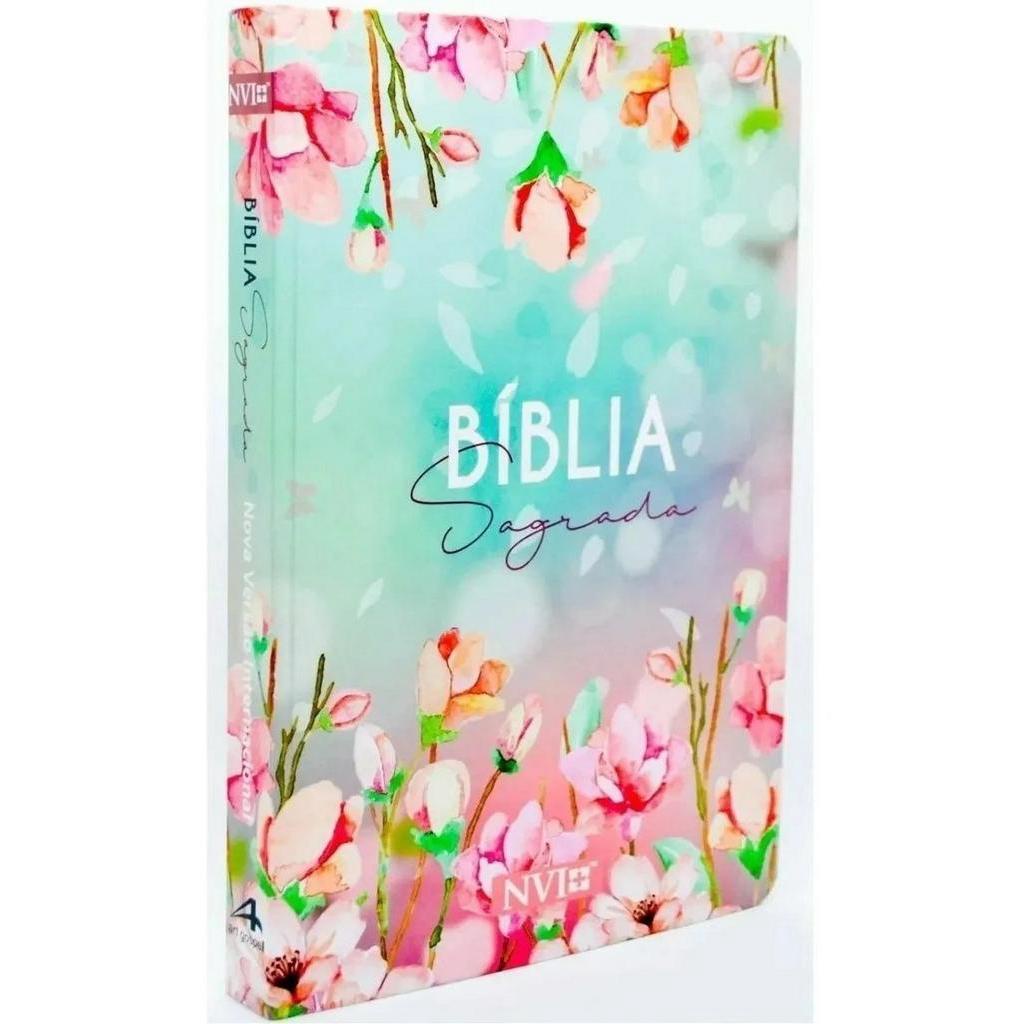 Biblia Sagrada Jovem Feminina Nvi Flores Capa Dura | Shopee Brasil