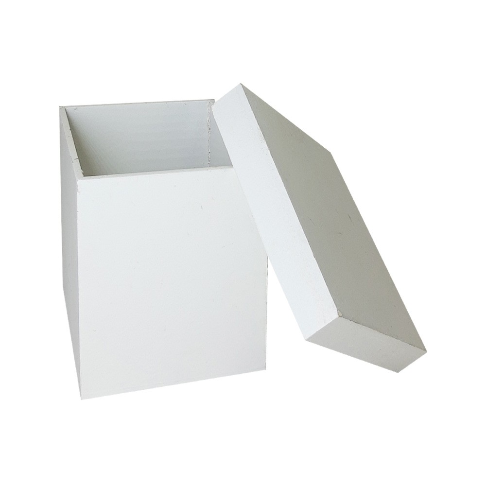 Caixa Quadrada Tampa Sapato 12x12x12 Mdf Madeira Pintado