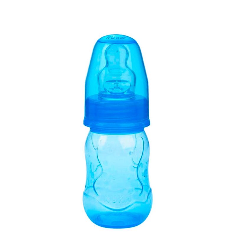 Mamadeira Aquarela Bico Orto. Nº1 70ml  Azul - Kuka