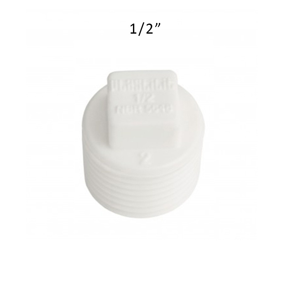 Plug Tampa PVC Roscável para Aguá Fria Branco 1/2 Rosca Plastilit Shopee Brasil