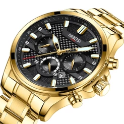 NIBOSI Marca De Luxo Relógio Masculino Relógios Esportivos Moda À Prova Dwaterproof Água Pulso Quartzo