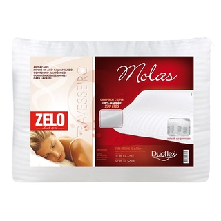 Travesseiro Zelo por Duoflex Molas Anatômico 0.40x0.54m - Percal 230 Fios