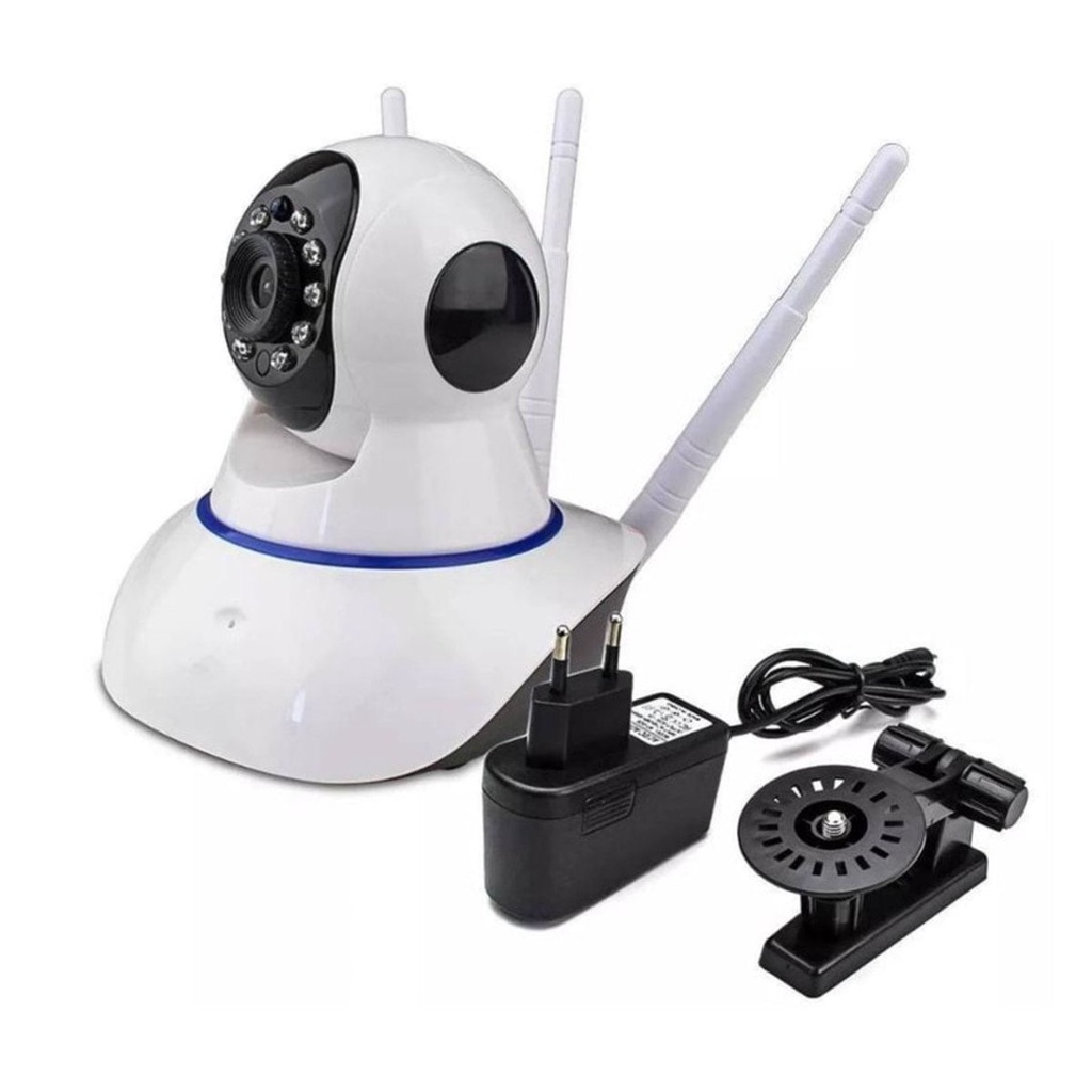 Câmera IP Wi-Fi 360° 3 Antenas HD Babá Eletrônica Smart Visão Noturna Alarme Sem Fio App Yoosee em Oferta na Shopee