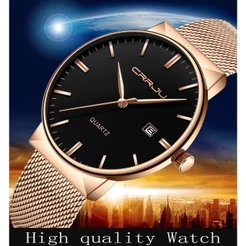 CRRJU Relógios Masculinos De Marca Superior De Luxo À Prova D'água Casual Esportivo Quartzo Aço Inoxidável 2213 XM