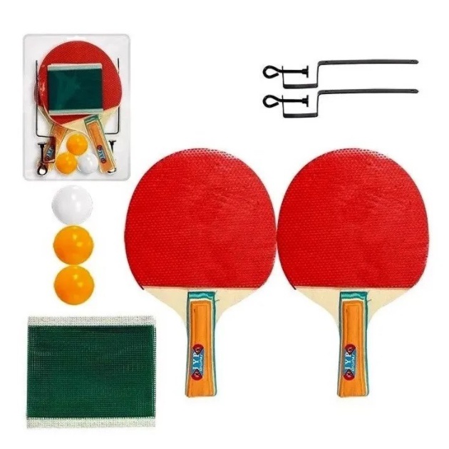 Kit Ping Pong Tênis de Mesa Com 2 Raquetes +3 Bolinhas.